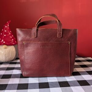 Portland Leather Nutmeg Mini Crossbody With Zipper